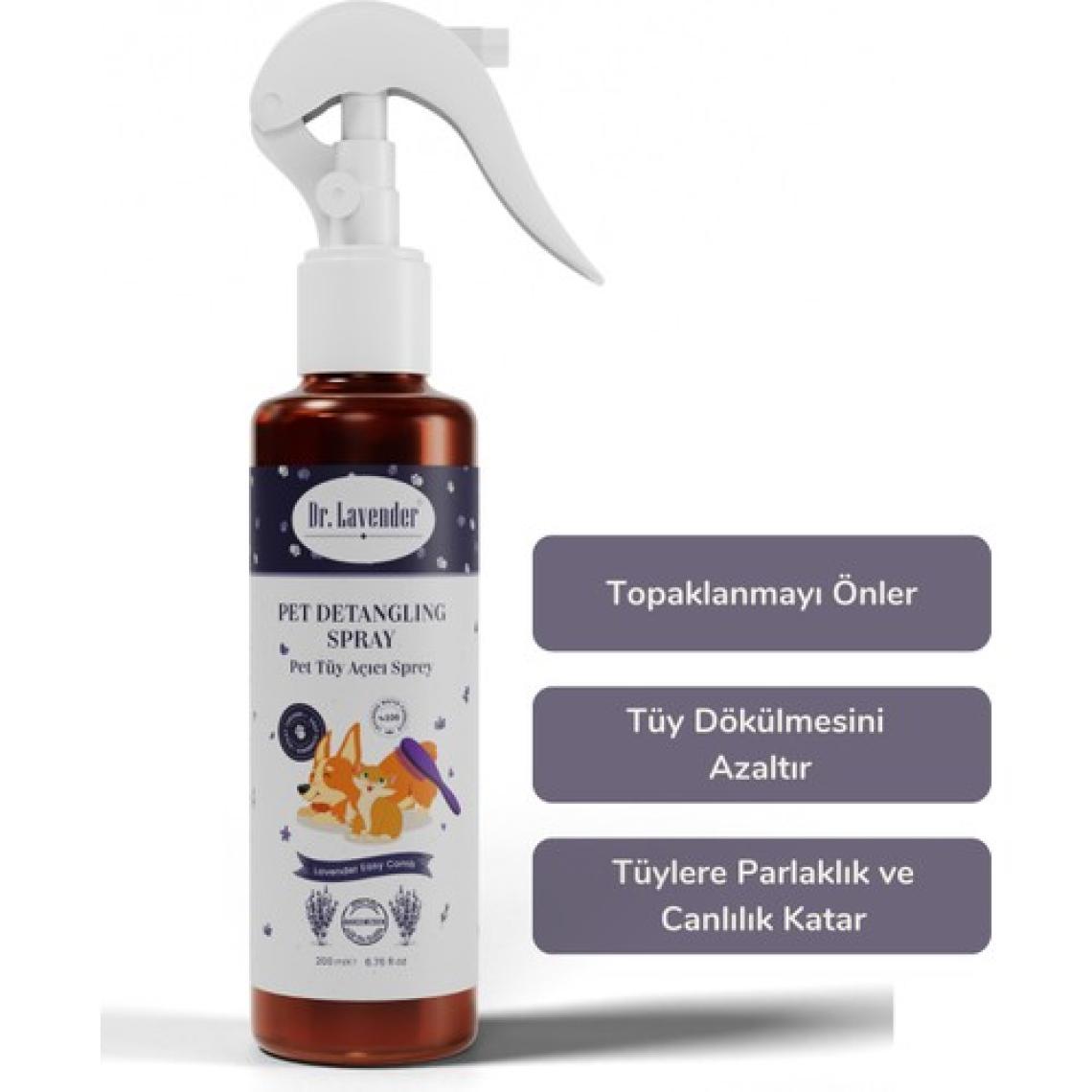 Dr. Lavender 2 Adet Lavantalı Tüy Açıcı Topaklanma Önleyici Dökülme Karıştı Kolay Tarama ve Tüy Bakım Spreyi