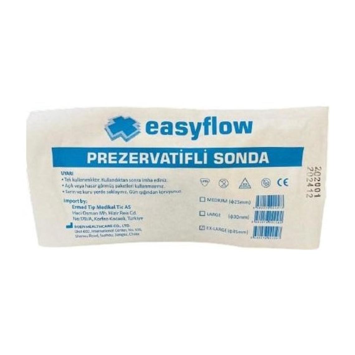 Easyflow Yapışkan Şeritli Prezervatif Sonda 50 Adet 35MM Xlarge