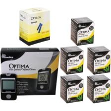 Optima Şeker Ölçümcihazı + 250 Adet Ölçümstribi + 100 Adet Lanset