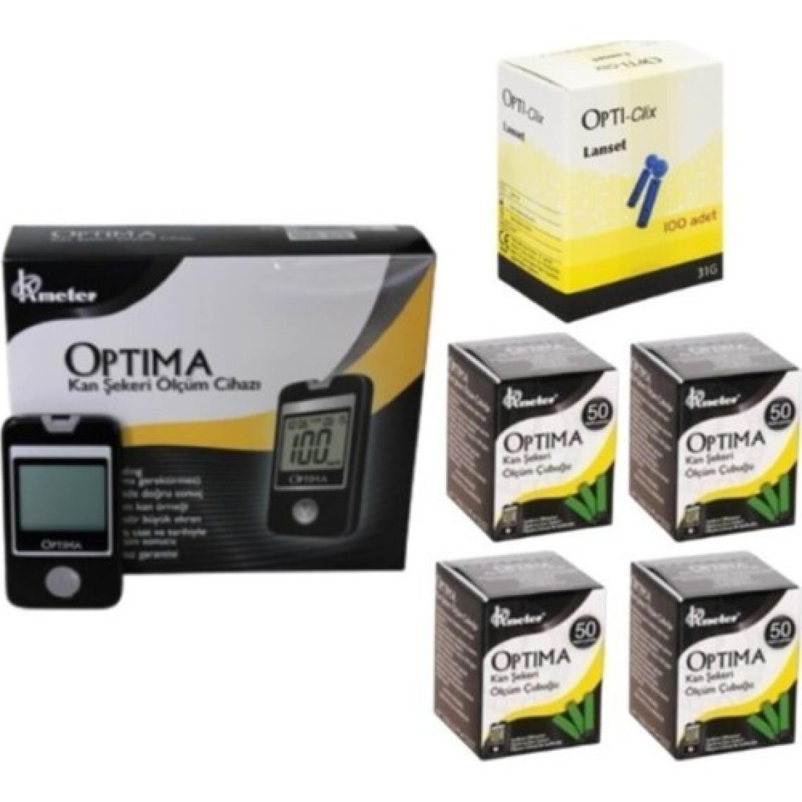 Optima Şeker Ölçümcihazı + 200 Adet Ölçümstribi + 100 Adet Lanset