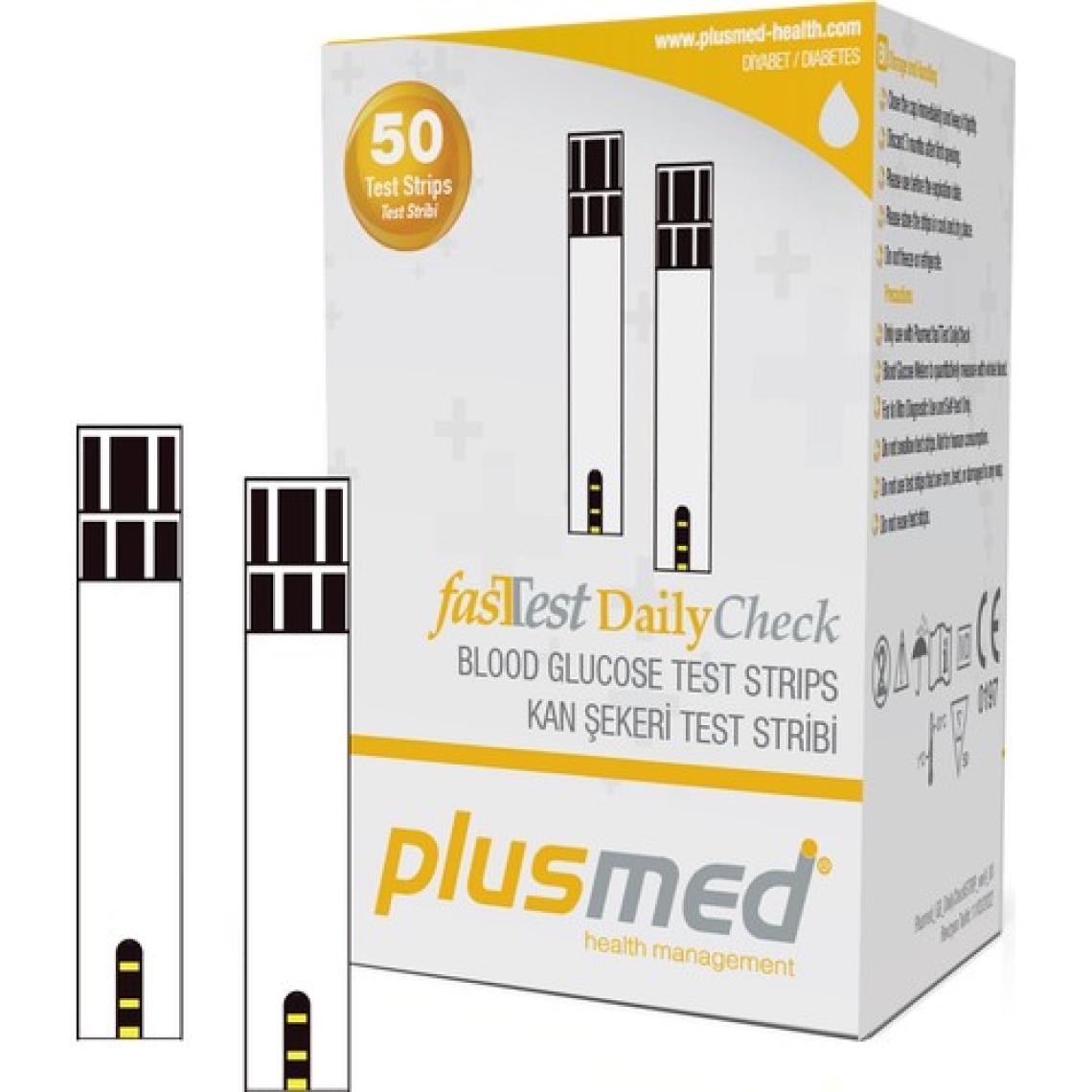 PLUSMED  Fasttest Dailycheck Kan Sekeri Test Stribi
