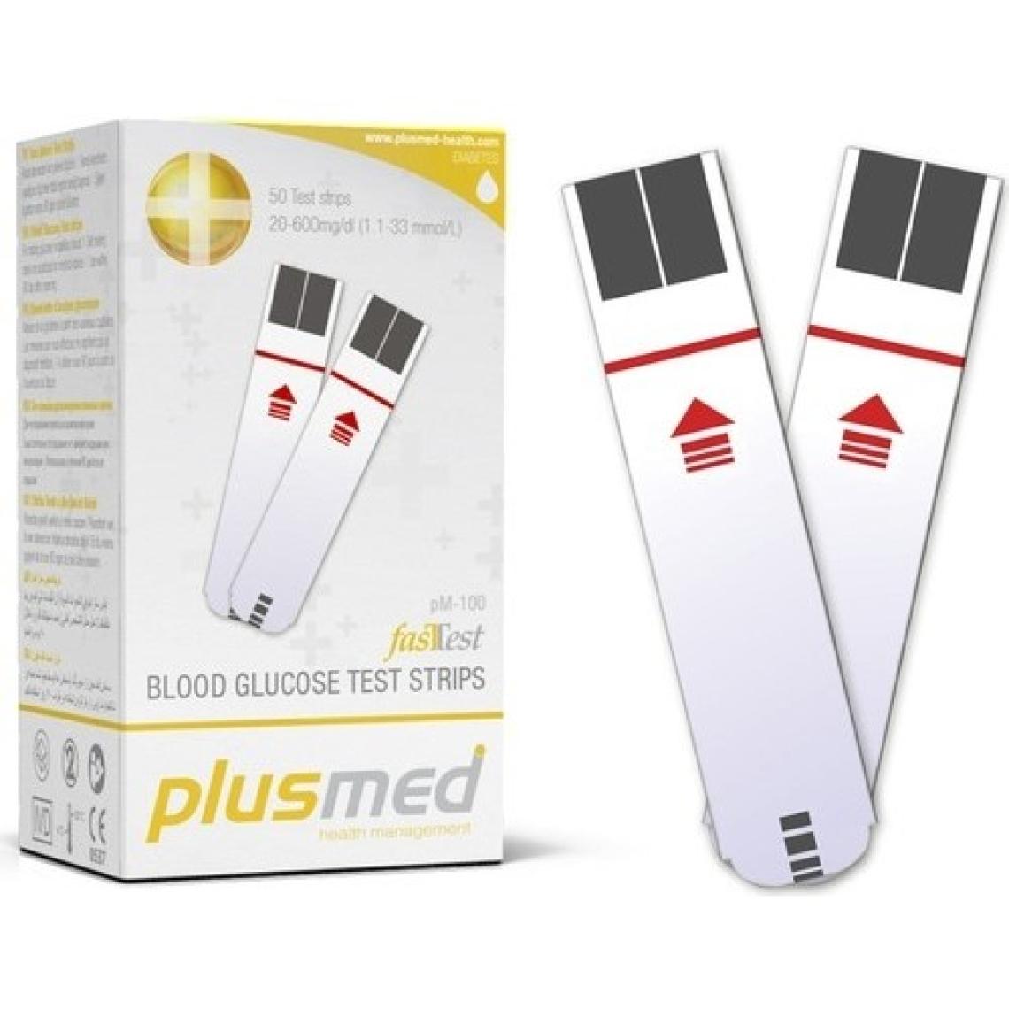 PLUSMED  PM-100 Fast Test Şeker Test Stribi 50 Test