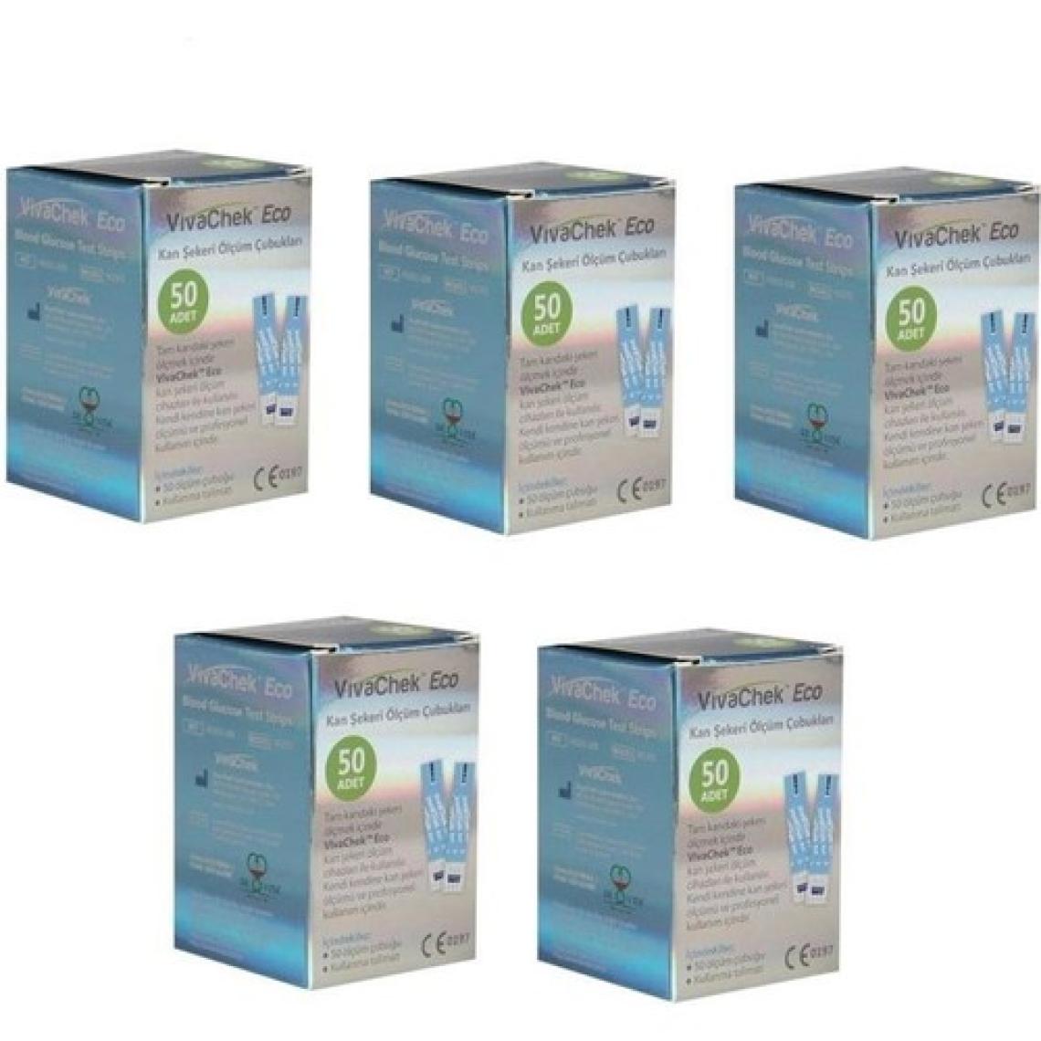 Vivachek Eco Strip Ölçüm Çubuğu 250 Adet 50LI 5 Kutu