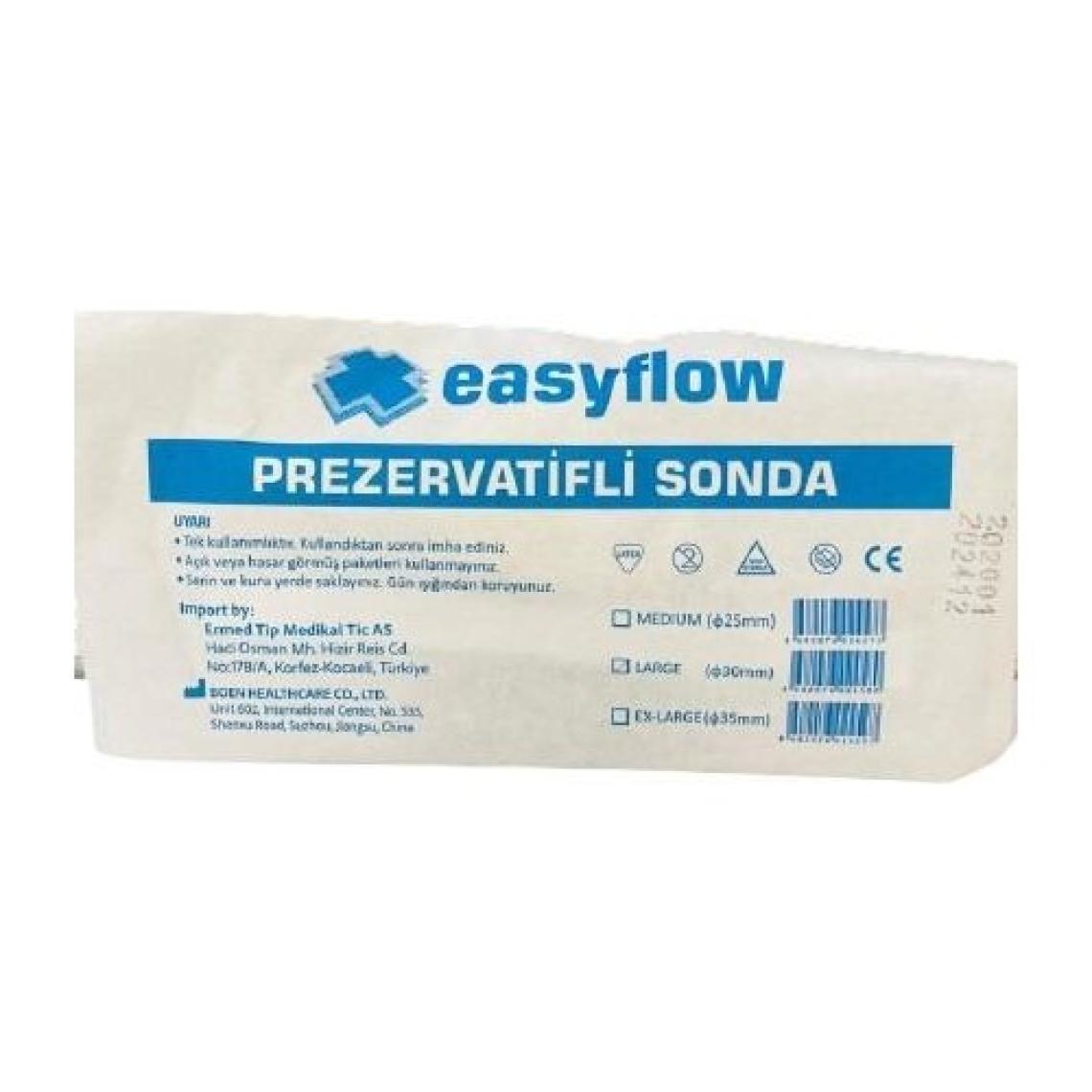 Easyflow Yapışkan Şeritli Prezervatif Sonda 50 Adet 25MM Medium