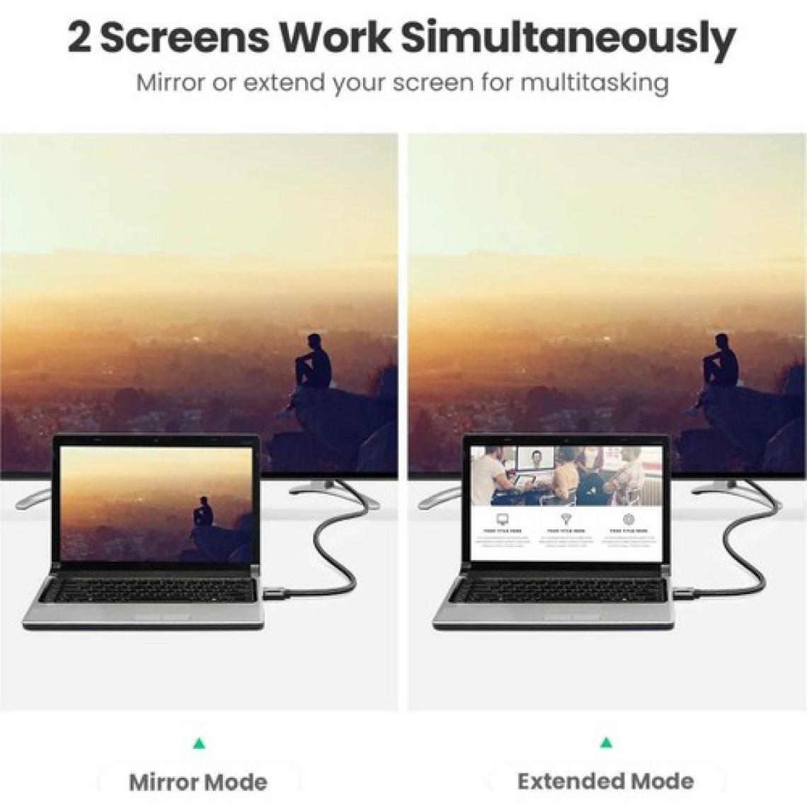 Ugreen 8K 60Hz HDMI 2.1 Örgülü Görüntü Aktarma Kablosu 1 Metre