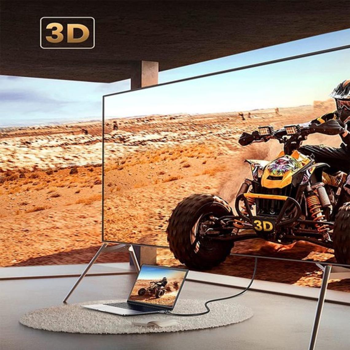 Ugreen 4K HDMI Örgülü Görüntü ve Ses Aktarma Kablosu 2 Metre