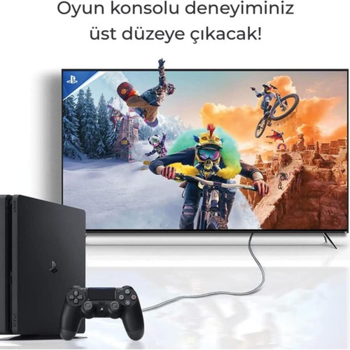 Bix PHD03 8K 60Hz Yüksek Hızlı Ethernet ve HDMI Kablosu 3 Metre