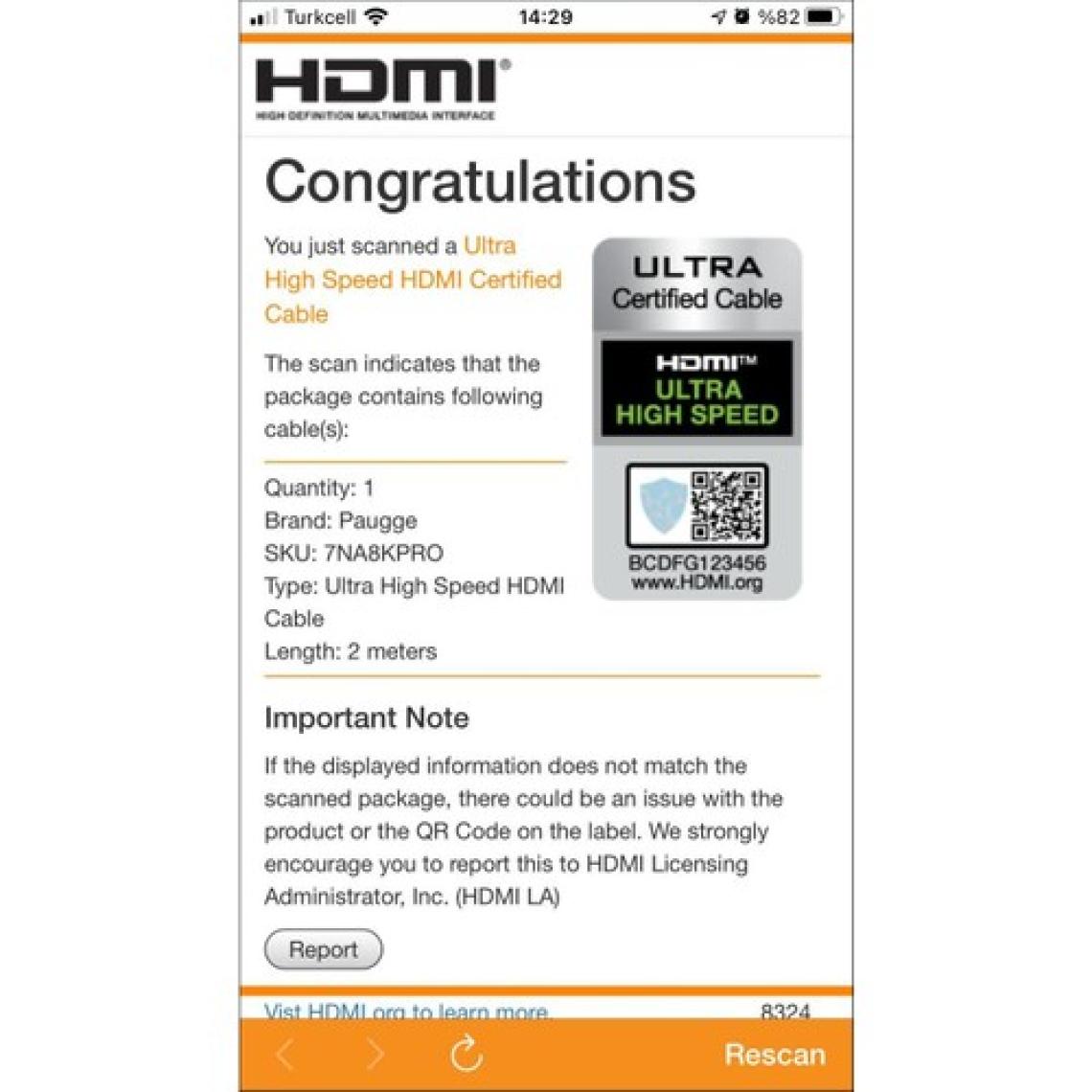 Paugge 2 Metre Ultra Sertifikalı Hdmi 2.1 Kablo - 8K@60Hz, 4K@120Hz, 4K@60Hz, eARC, HDCP 2.2, D-HDR, Dolby Vision, Dolby Atmos