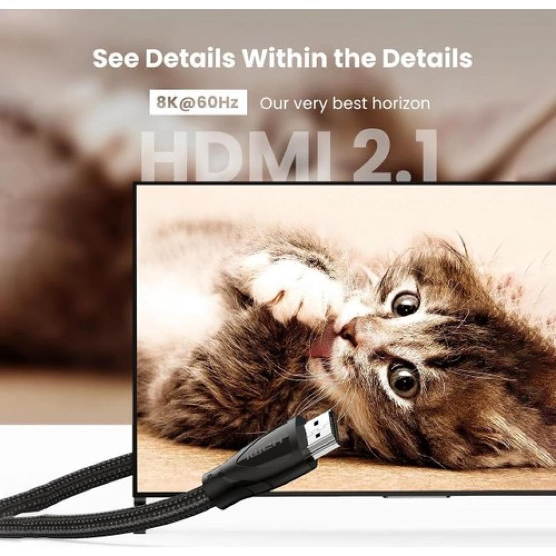 Ugreen 8K Ultra HD HDMI 2.1 Görüntü Aktarma Kablosu 1 Metre