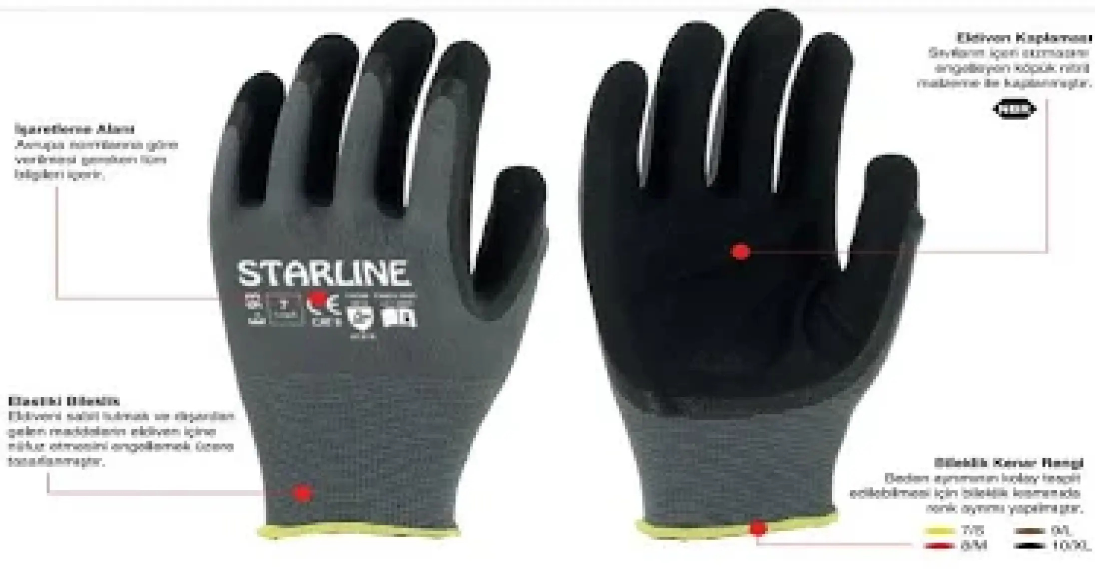 Kardelen İş Elbiseleri Starline E-93 Köpük Nitril Eldiven