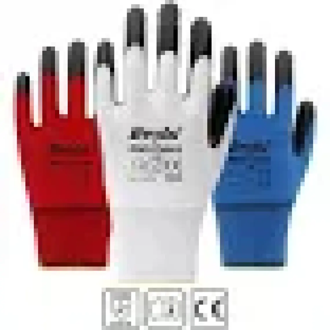 Beybi Pn5 Zebra Kırmızı Polyester Örme Nitril Eldiven