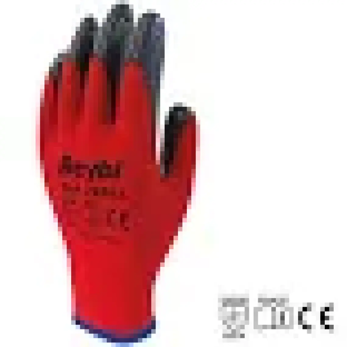 Beybi Pn5 Zebra Kırmızı Polyester Örme Nitril Eldiven
