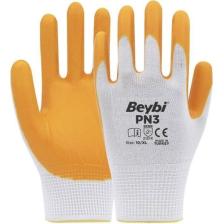 Beybi Pn3 Nitril Sarı Iş Eldiveni 9 Beden - 12 Çift