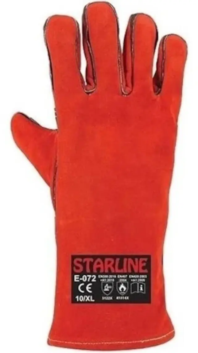 Starline E-072 Kırmızı Kaynak Eldiveni No:10