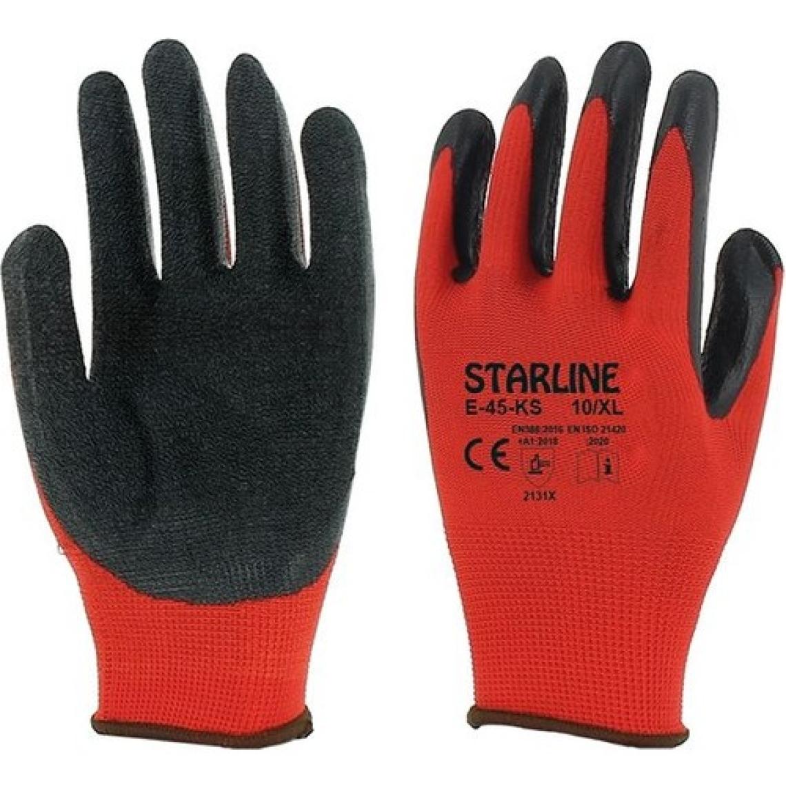 Starline E-45 Dalgalı Lateks Eldiven No:9/L
