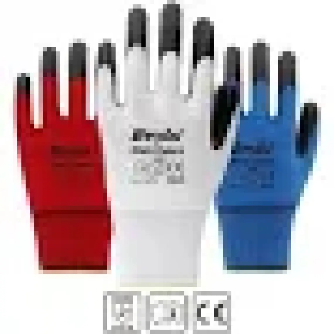 Beybi Pn5 Zebra Kırmızı Polyester Örme Nitril Eldiven