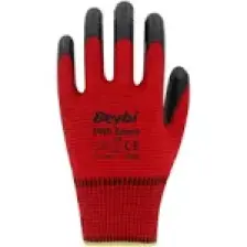 Beybi Pn5 Zebra Kırmızı Polyester Örme Nitril Eldiven
