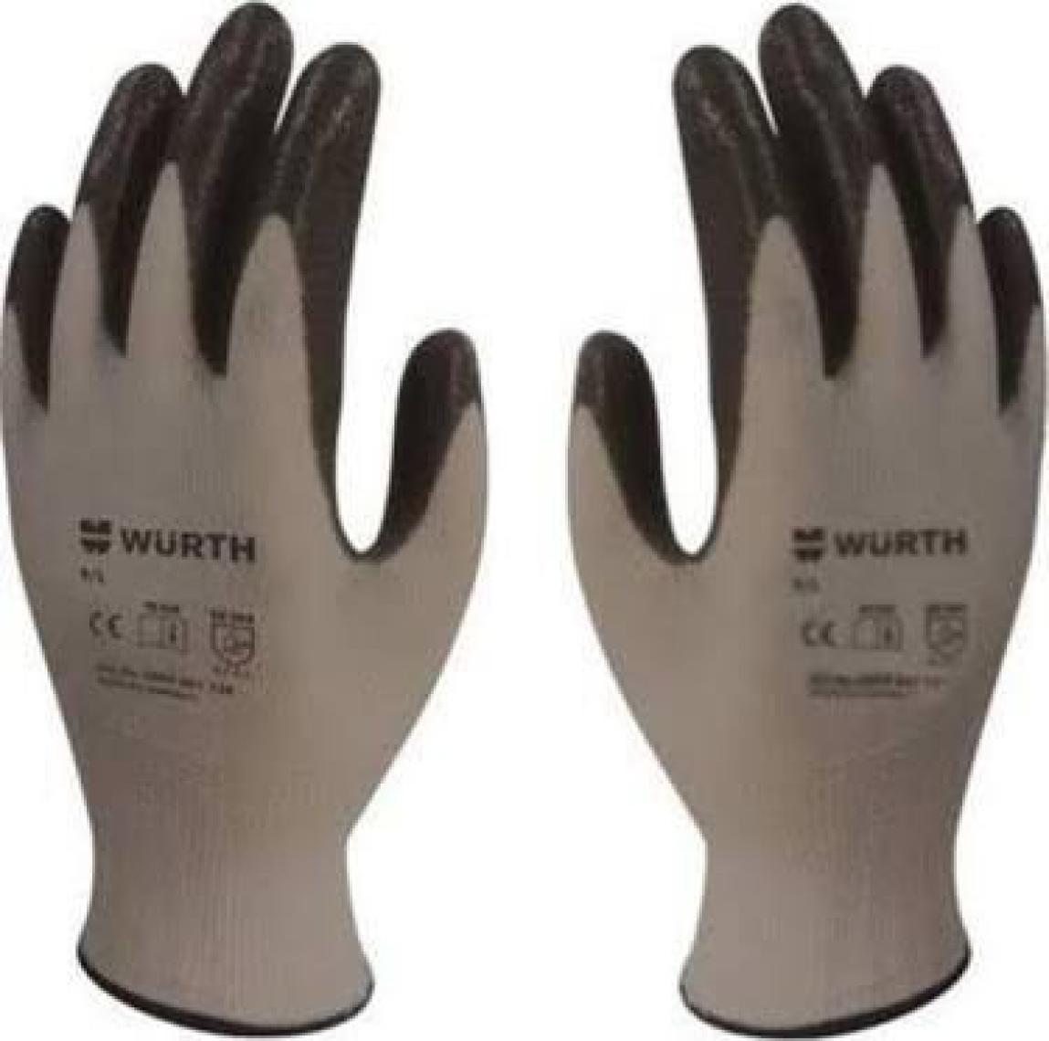 Würth Iş Güvenliği Eldiveni Mekanikçi Siyah No:10