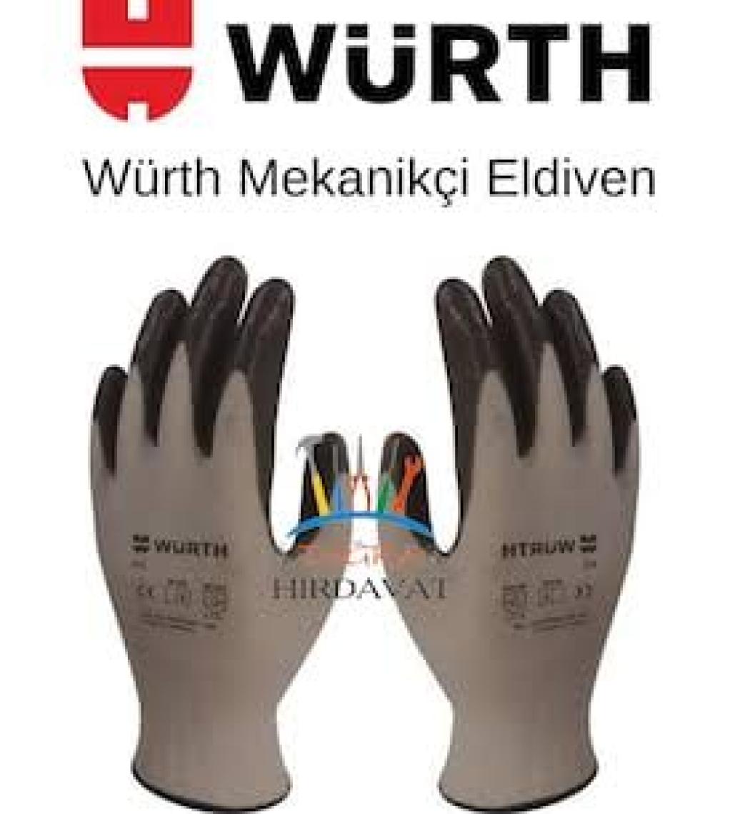 Würth Iş Güvenliği Eldiveni Mekanikçi Siyah No:10
