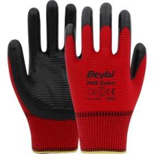 Beybi Pn5 Zebra Kırmızı Polyester Örme Nitril Eldiven