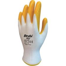 Beybi Pn7 12 Çift Sarı Beyaz Nitril Iş Eldiveni 10-Xl