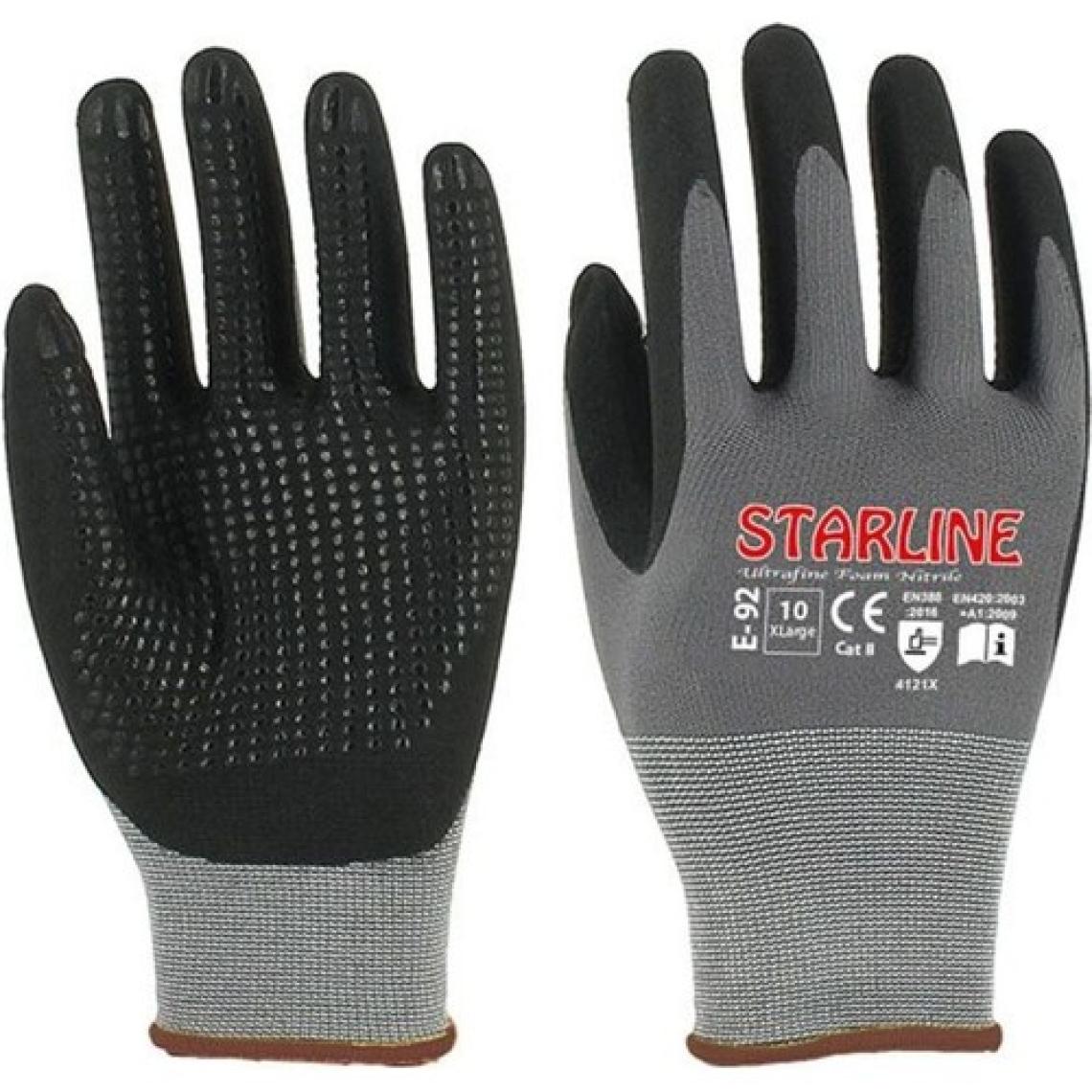 Starline E-92 Köpük Nitril Puanlı Eldiven No:9