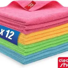 Cleanshe Klasik Seri Mikrofiber Genel Temizlik Bezi 12'li Set 35X40 Standart Temizlik