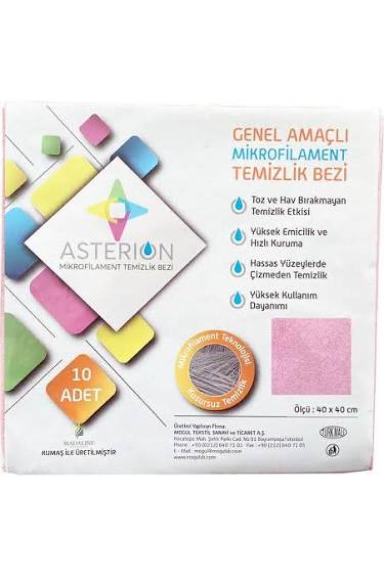 Asterion Genel Amaçlı Mikrofilament Temizlik Bezi 40X40 Sarı