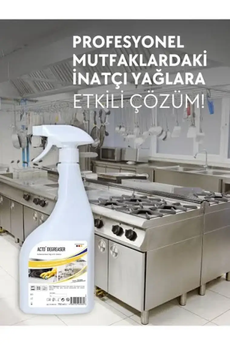 Acto Degreaser 750 ml Kullanıma Hazır Yağ ve Kir Çözücü Etkili Formül