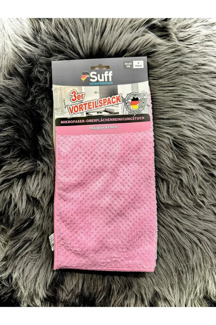 Suff Müge - 3'lü Mikrofiber Yüzey Temizleme Bezi(32 x 32 Cm)