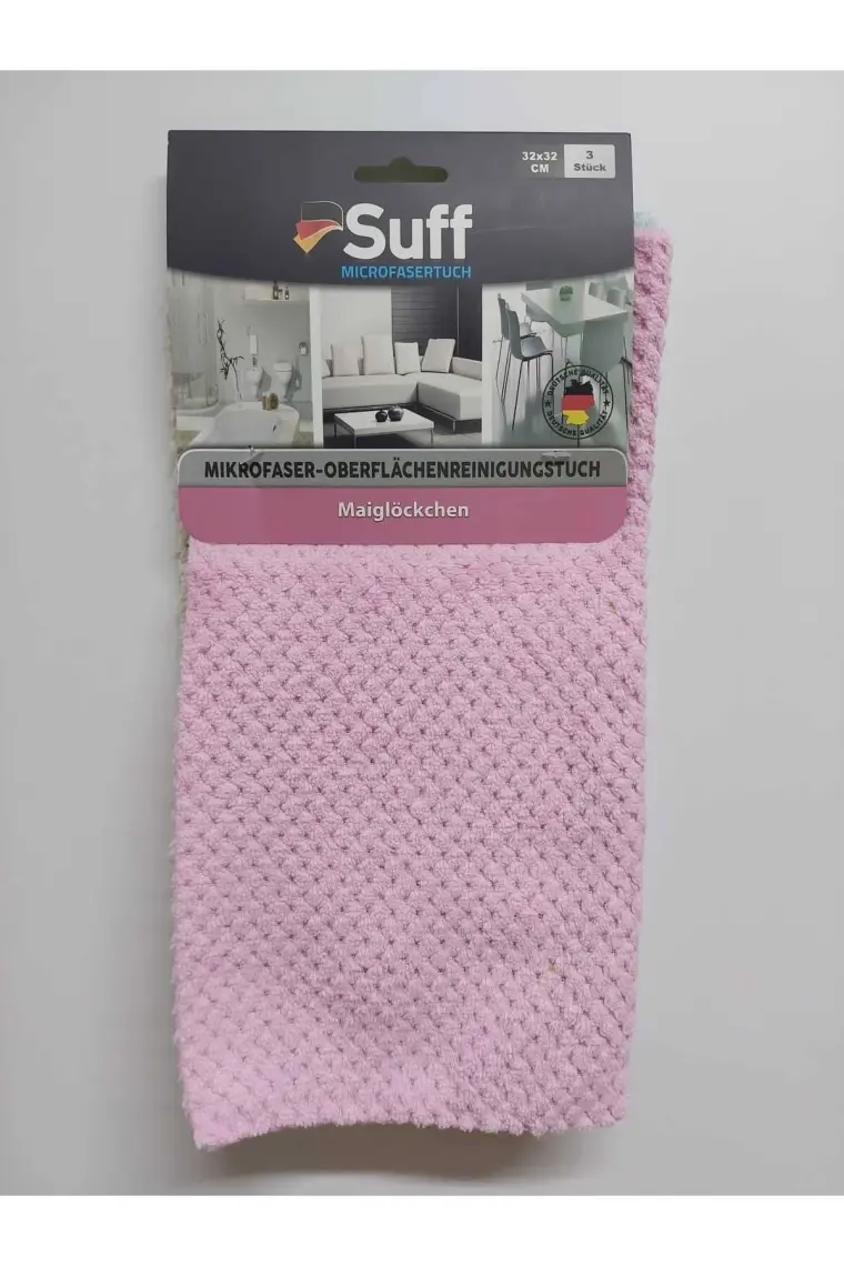 Suff Müge - 3'lü Mikrofiber Yüzey Temizleme Bezi(32 x 32 Cm)