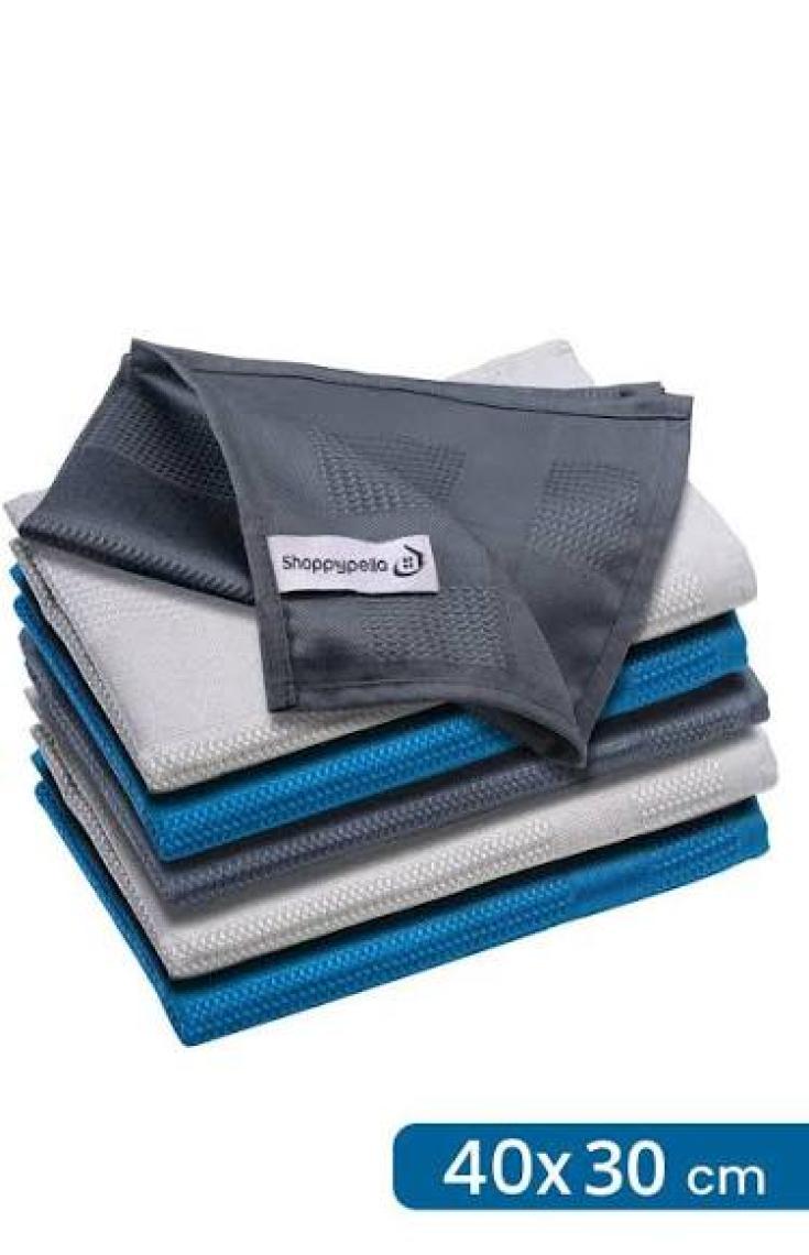 Pella 6 Lı Mikrofiber Temizlik Bezi, Cam, Araba Silme Bezi, Mutfak, Fiber Temizleme Bezi, 40X30 cm