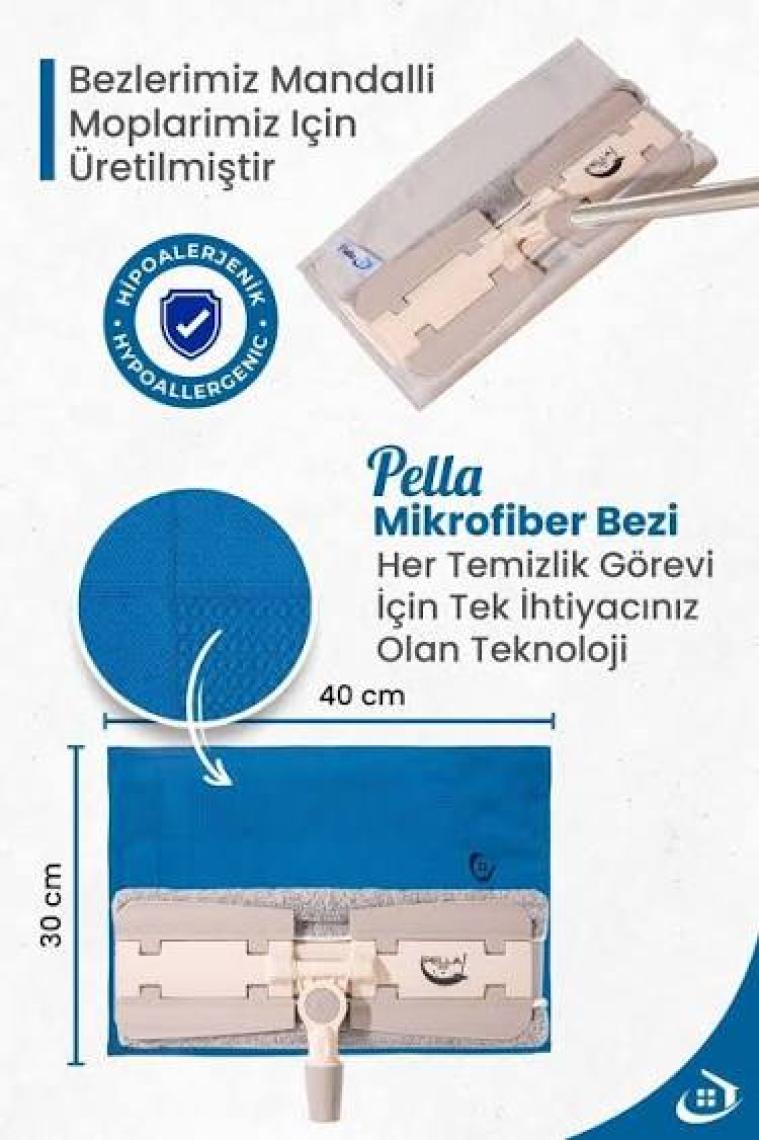 Pella 6 Lı Mikrofiber Temizlik Bezi, Cam, Araba Silme Bezi, Mutfak, Fiber Temizleme Bezi, 40X30 cm
