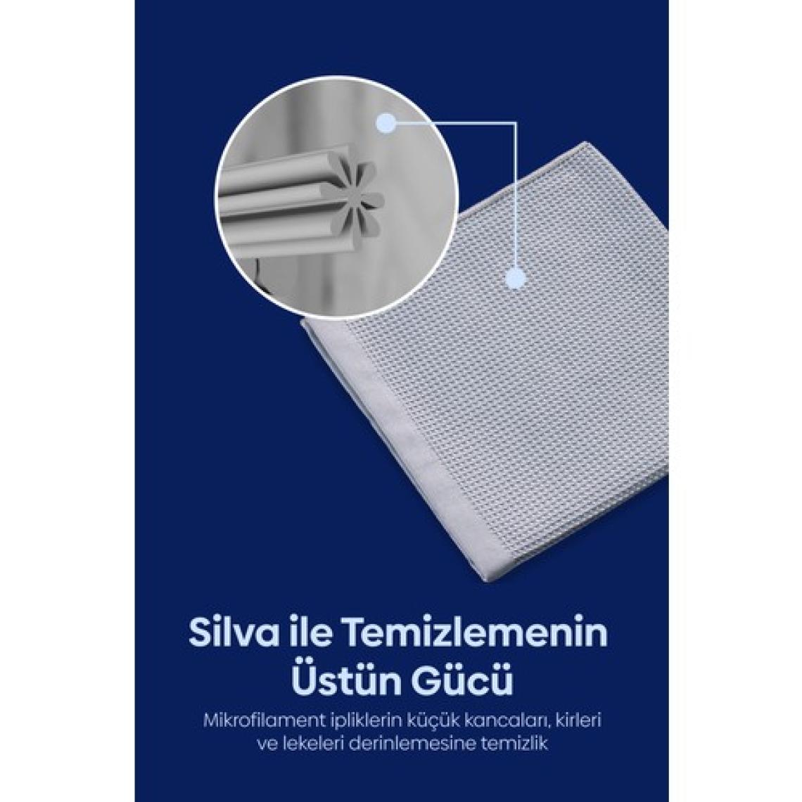Silva Premium Mikrofiber Banyo Temizlik Bezi - 40 x 40 cm, İz Bırakmayan, Hızla Kuruyan ve Dayanıklı