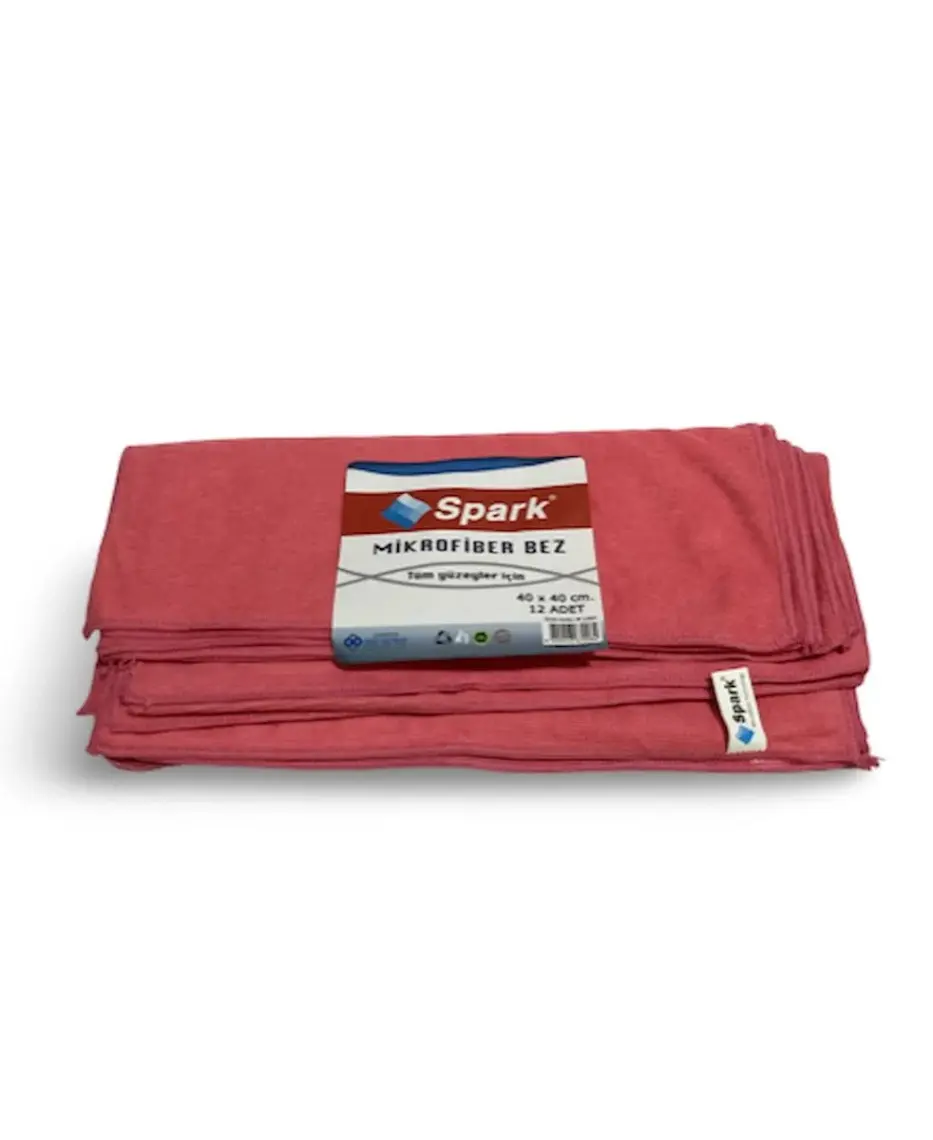 Spark Genel Temizlik Bezi 40x40 45 gr 12'li Mavi Kırmızı Sarı Yeşil