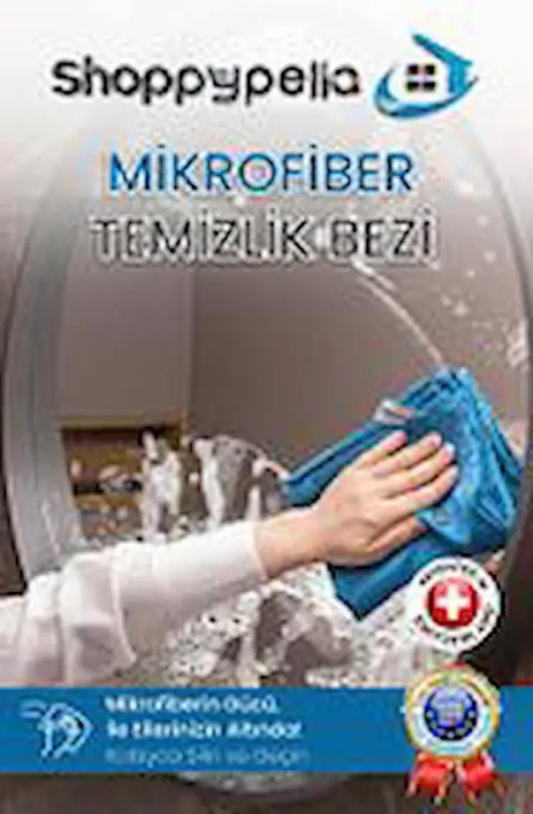Pella 9'lu Mikrofiber Temizlik Bezi, Cam, Araba Silme Bezi, Mutfak, Fiber Temizleme Bezi, 60X40 cm
