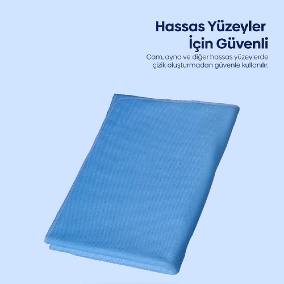 Silva Mikrofiber Tekli Cam Bezi Mavi