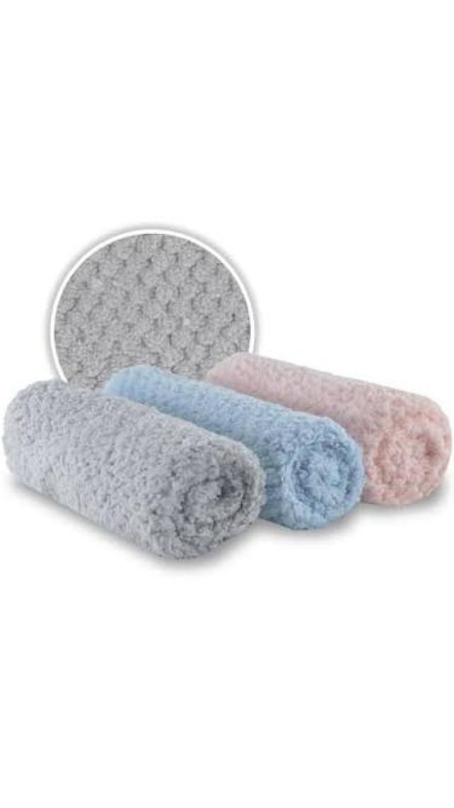 Cleanshe Ultra Emici Mikrofiber Temizlik Bezi 30X30 3'lü Overlok Kenarlı Boncuk Kesim Meşhur Pompik