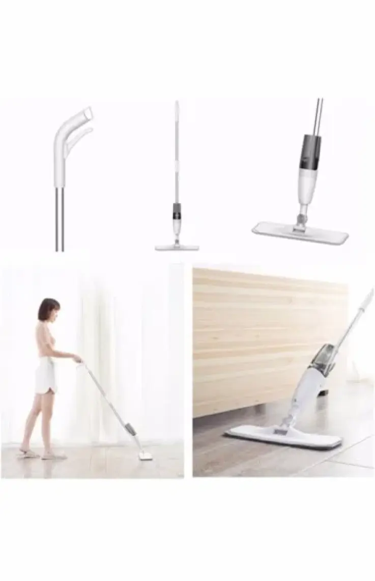 Deerma 360 Derece Dönen Su Püskürtmeli Sprey Mop Paspas (İthalatçı Garantili)