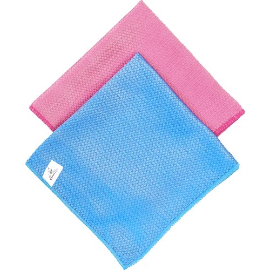 Smartbee 2'li Mikrofiber Cam Silme Bezi 40x40 235GR/M2 - Pembe/mavi