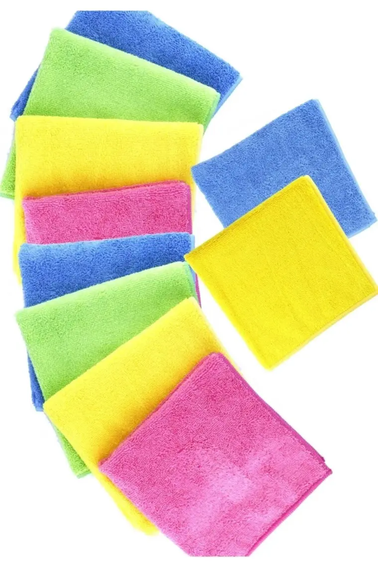Silver Home Süper Emici 40X40CM 10LU Mikrofiber Bez - Yıka Yıka Kullan
