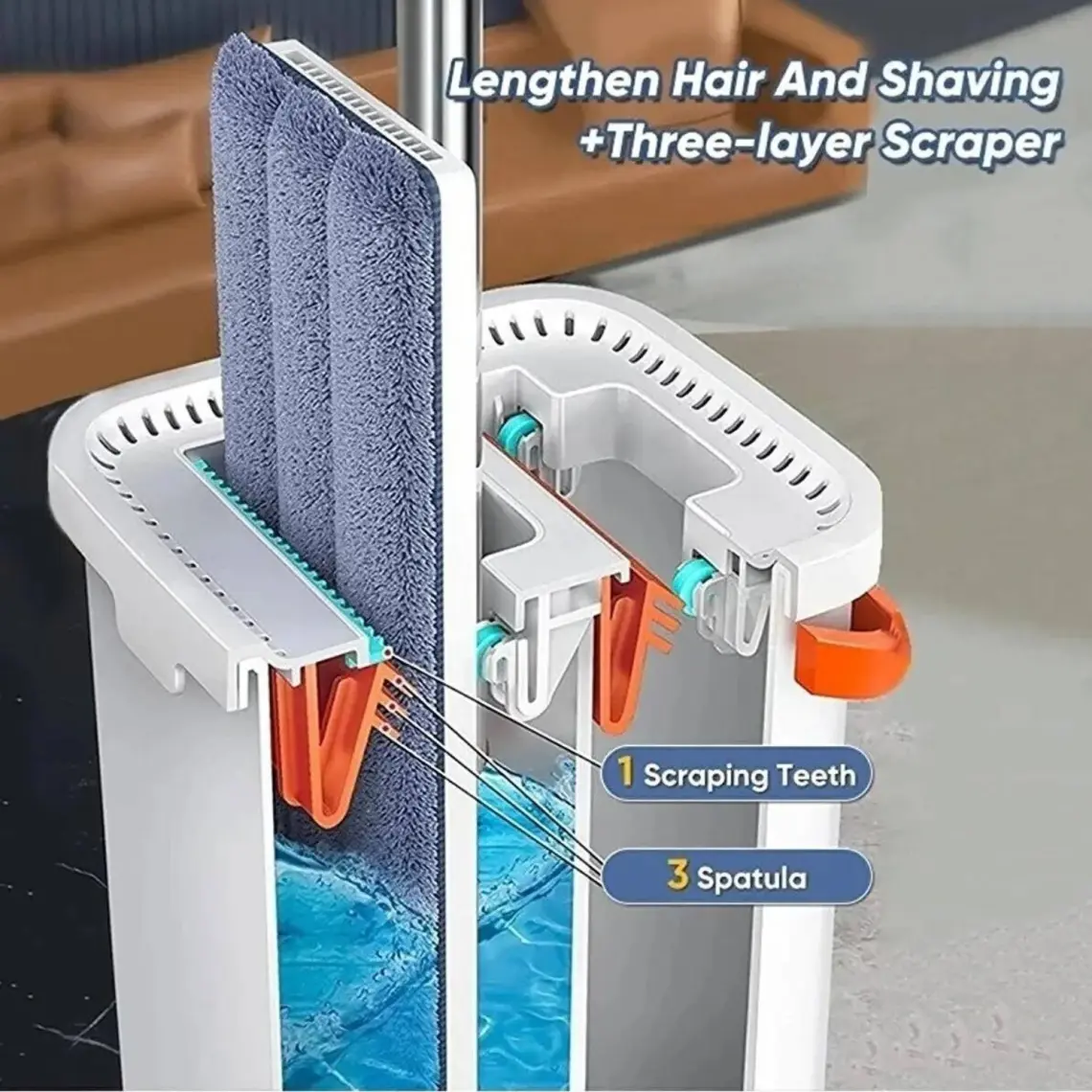 Proff Black Style Flat Mop Seti