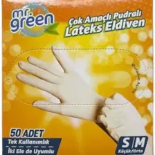 Mr. Green Eldiven M Beyaz 50'li