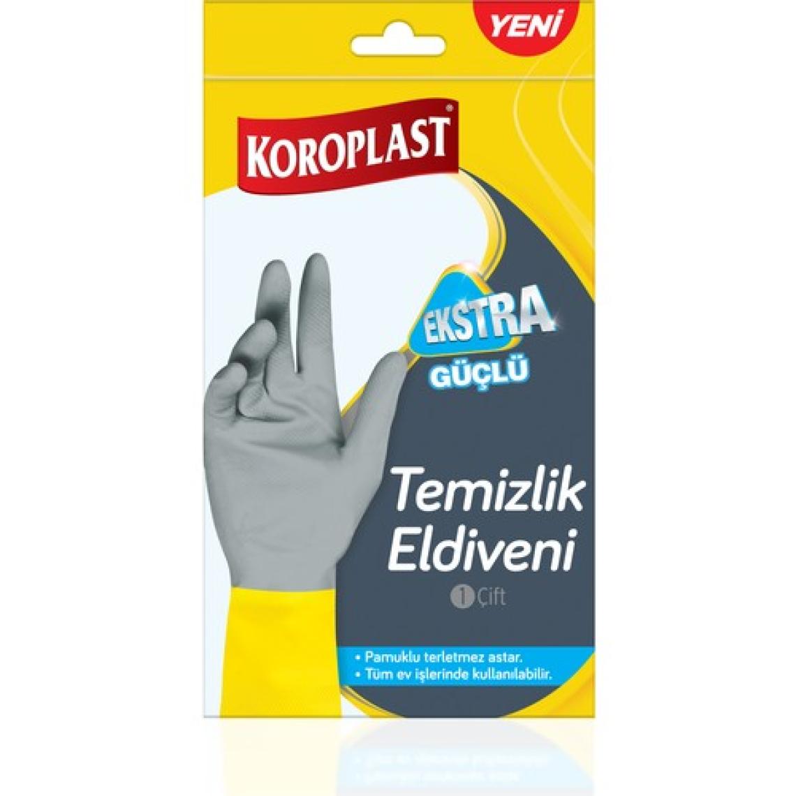 Koroplast Ekstra Güçlü Bulaşık Eldiveni Büyük - L Beden