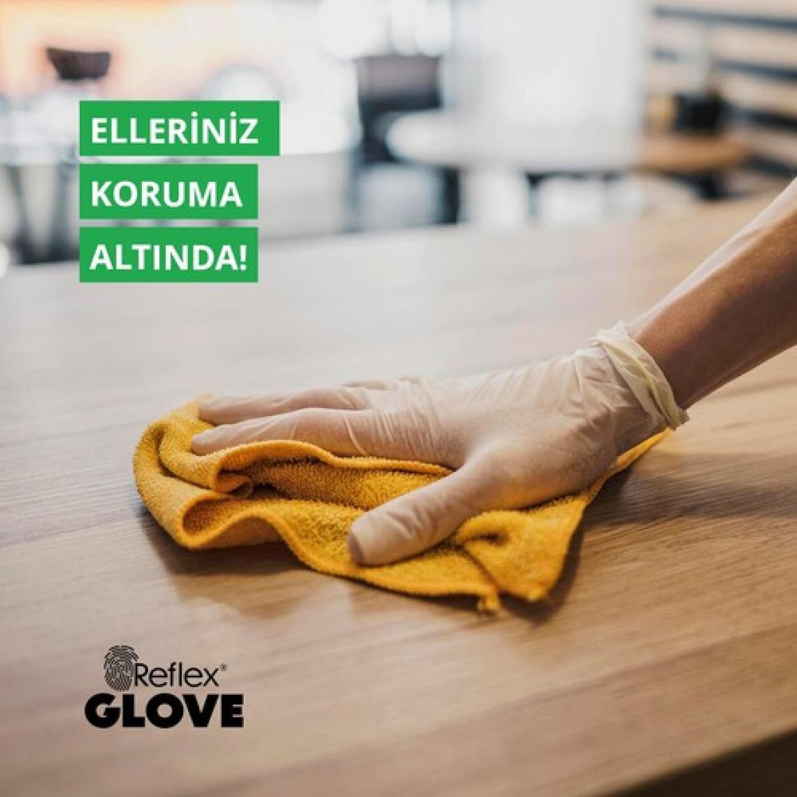 Reflex Flex Eldiven Tek Kullanımlık Pudrasız Beyaz M Beden Eldiven 100’lü