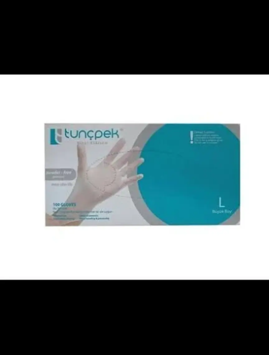 Tunçpek Vinil Eldiven Pudrasız Large