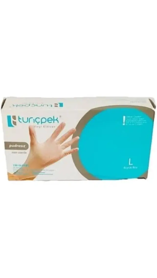 Tunçpek Vinil Eldiven Pudrasız Large