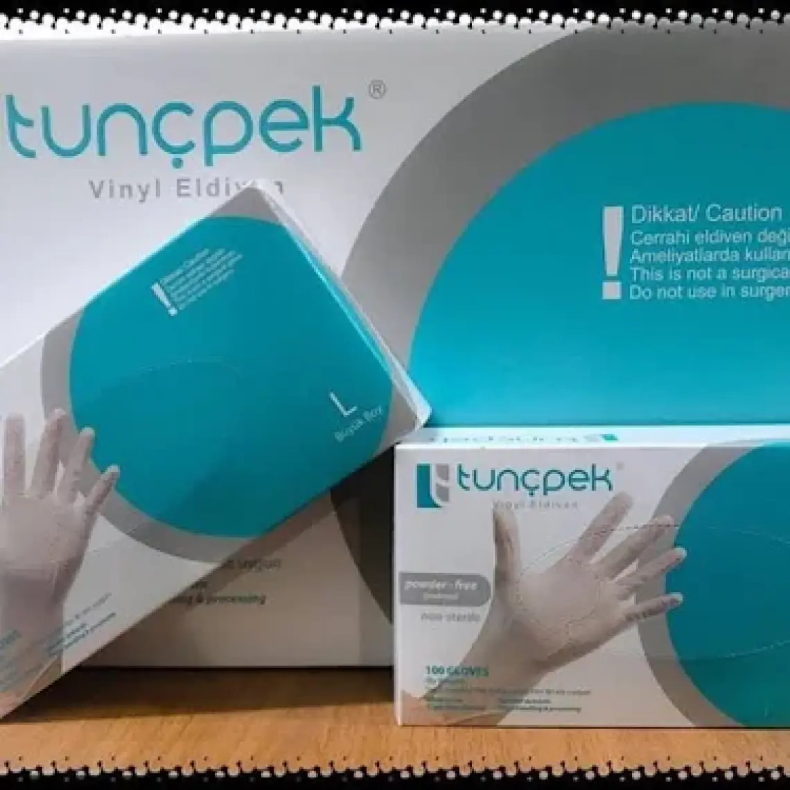 Tunçpek Vinil Eldiven Pudrasız Large