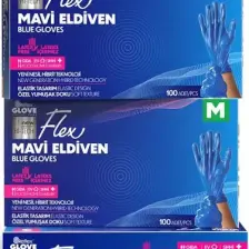 Reflex Glove Yeni Nesil Hibrit Teknoloji Polietilen Eldiven 100'lü Paket Mavi