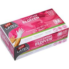 Roll-Up Pudralı Lateks Eldiven ( M ) - 100 Adet